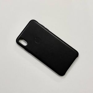 Apple - iPhone XS Max Leather Case - Black